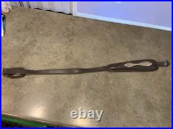 VTG Winchester Snake Skin & Leather Rifle Sling Suede Backed Missing 1 Rivet