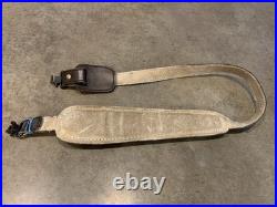 VTG Winchester Snake Skin & Leather Rifle Sling Suede Backed Missing 1 Rivet