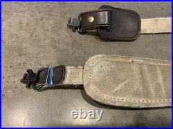 VTG Winchester Snake Skin & Leather Rifle Sling Suede Backed Missing 1 Rivet