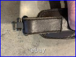 VTG Winchester Snake Skin & Leather Rifle Sling Suede Backed Missing 1 Rivet