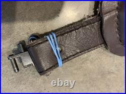 VTG Winchester Snake Skin & Leather Rifle Sling Suede Backed Missing 1 Rivet