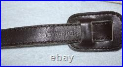 VTG Winchester Stitched Weave Snake Skin Insert Leather Rifle Sling Suede Back