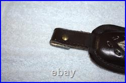 VTG Winchester Stitched Weave Snake Skin Insert Leather Rifle Sling Suede Back