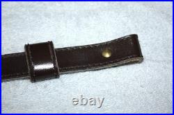 VTG Winchester Stitched Weave Snake Skin Insert Leather Rifle Sling Suede Back