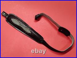 VTG Winchester Stitched Weave Snake Skin Insert Leather Rifle Sling Suede Backed