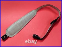 VTG Winchester Stitched Weave Snake Skin Insert Leather Rifle Sling Suede Backed