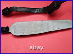 VTG Winchester Stitched Weave Snake Skin Insert Leather Rifle Sling Suede Backed