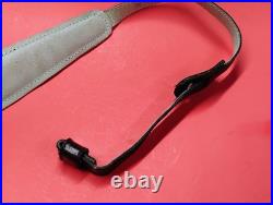 VTG Winchester Stitched Weave Snake Skin Insert Leather Rifle Sling Suede Backed