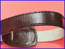 VTG Winchester Stitched Weave Snake Skin Insert Leather Rifle Sling Suede Backed VTG Winchester Stitched Weave Snake Skin Insert Leather Rifle Sling Suede Backed