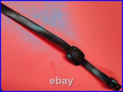 VTG Winchester Stitched Weave Snake Skin Insert Leather Rifle Sling Suede Backed