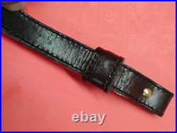 VTG Winchester Stitched Weave Snake Skin Insert Leather Rifle Sling Suede Backed