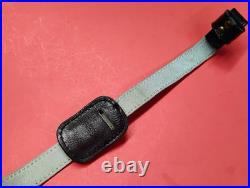 VTG Winchester Stitched Weave Snake Skin Insert Leather Rifle Sling Suede Backed