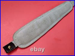 VTG Winchester Stitched Weave Snake Skin Insert Leather Rifle Sling Suede Backed