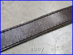 VTG Winchester Stitched Weave Snake Skin Insert Leather Rifle Sling Suede Backed
