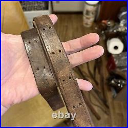 Vintage 1 Inch 1 Rifle Sling Leather Brass Hunting long quality