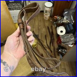 Vintage 1 Inch 1 Rifle Sling Leather Brass Hunting long quality
