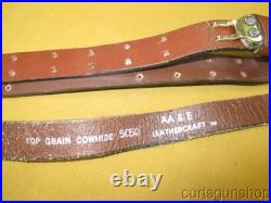 Vintage AA&E Leathercraft Model 1907 Military Style 1 Inch Rifle Sling