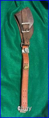 Vintage Al Freeland Competition Shooter's Leather Rifle Sling + Keeper