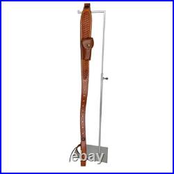 Vintage Bianchi Cobra #65 Tooled Leather Rifle Sling Shell Pouch Strap Holder