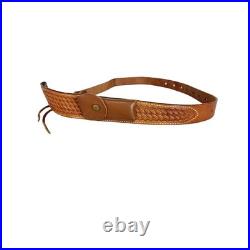 Vintage Bianchi Cobra #65 Tooled Leather Rifle Sling Shell Pouch Strap Holder
