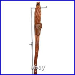 Vintage Bianchi Cobra #65 Tooled Leather Rifle Sling Shell Pouch Strap Holder