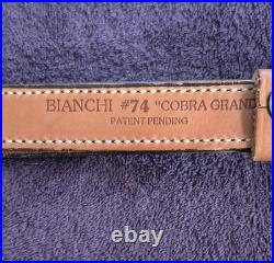 Vintage Bianchi Cobra Grande #74 Tooled Sheep Backed Leather Rifle Sling