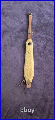 Vintage Bianchi Cobra Grande #74 Tooled Sheep Backed Leather Rifle Sling