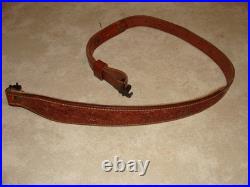 Vintage Bianchi Cobra Leather Sling Fleece Lined 1 Sling Swivels Floral