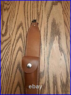 Vintage Bianchi Leather Cobra Sling With Ammo Pouch And Swivels