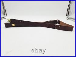 Vintage Brauer Bros 1 1/4 Heavy Leather Rifle Sling Excellent
