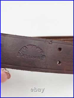 Vintage Brauer Bros 1 1/4 Heavy Leather Rifle Sling Excellent