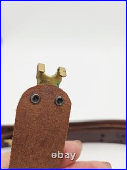 Vintage Brauer Bros 1 1/4 Heavy Leather Rifle Sling Excellent