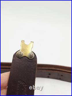 Vintage Brauer Bros 1 1/4 Heavy Leather Rifle Sling Excellent
