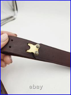 Vintage Brauer Bros 1 1/4 Heavy Leather Rifle Sling Excellent