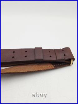 Vintage Brauer Bros 1 1/4 Heavy Leather Rifle Sling Excellent