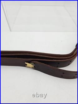 Vintage Brauer Bros 1 1/4 Heavy Leather Rifle Sling Excellent