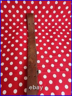 Vintage Brauer Bros Narrow 11 Leather Buckle Rifle Sling Period Rifle Sling