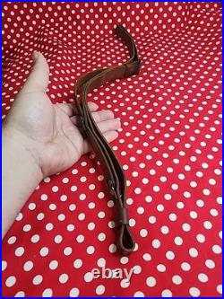 Vintage Brauer Bros Narrow 11 Leather Buckle Rifle Sling Period Rifle Sling