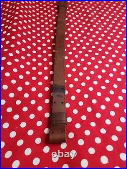Vintage Brauer Bros Narrow 11 Leather Buckle Rifle Sling Period Rifle Sling