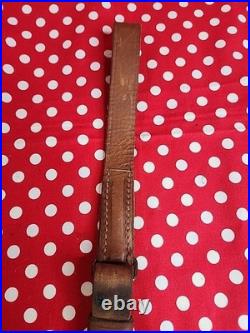 Vintage Brauer Bros Narrow 11 Leather Buckle Rifle Sling Period Rifle Sling