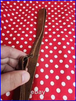 Vintage Brauer Bros Narrow 11 Leather Buckle Rifle Sling Period Rifle Sling