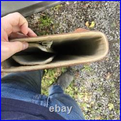 Vintage Brown Leather Case with Shoulder Strap