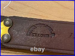 Vintage Brown Leather Rifle Long Gun Sling Adjustable Strap