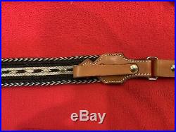 Vintage Browning Leather Horse Hair Rifle Sling Made New From 1994