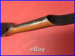 Vintage Browning Leather Thumbhole Rifle Sling Made in USA Very Nice BAR Belgium