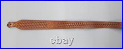 Vintage Browning Logo Leather Cobra Rifle Sling Suede Shoulder liner & Swivels