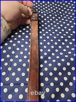 Vintage Chace Marked Leather Buckle Rifle Sling With Swivels Military. 22 Sling