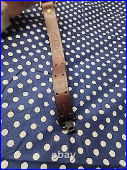 Vintage Chace Marked Leather Buckle Rifle Sling With Swivels Military. 22 Sling