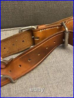 Vintage FIELDS CUSTOM Leather Target Rifle Sling Gun 22 LR Stayton Oregon USA