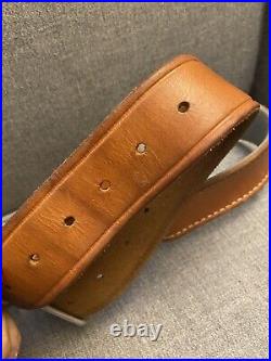 Vintage FIELDS CUSTOM Leather Target Rifle Sling Gun 22 LR Stayton Oregon USA